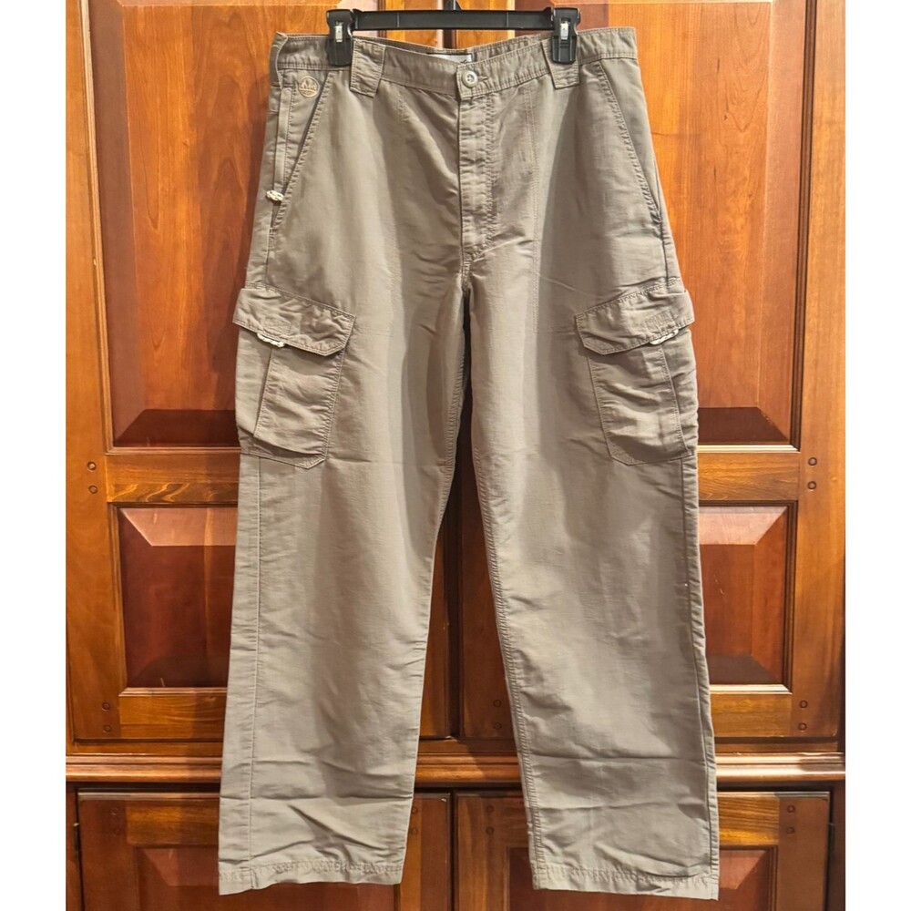 Wrangler Men's Brown Nylon Cargo Hiking Outdor Utility Pants 34x30